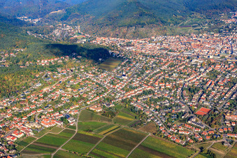 City view from the southeast in Neustadt an der Weinstraße in the state Rhineland-Palatinate, Germany