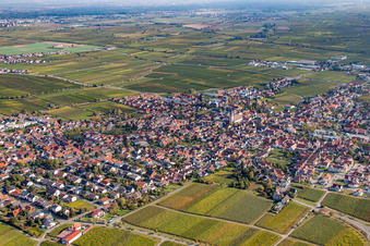 From the west in Maikammer in the state Rhineland-Palatinate, Germany