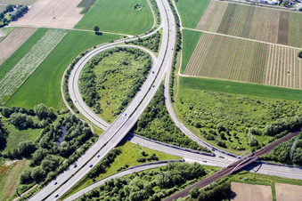 A5 exit Landau Nord in the district Dammheim in Landau in der Pfalz in the state Rhineland-Palatinate, Germany