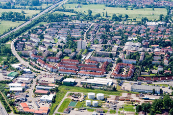 Queichheim from the north in Landau in der Pfalz in the state Rhineland-Palatinate, Germany
