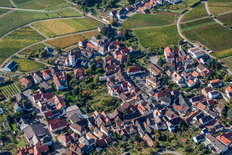 Lower village and parish church of St. Peter and Paul in Weyher in der Pfalz in the state Rhineland-Palatinate, Germany