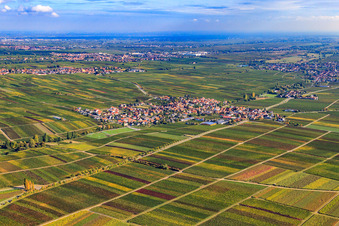 Wine-growing village from the southwest in Hainfeld in the state Rhineland-Palatinate, Germany