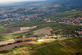 Wissembourg in the state Bas-Rhin, France viewn from the air
