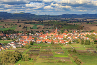 Village on the Viehstrich from the south in Kapsweyer in the state Rhineland-Palatinate, Germany