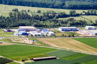 Industrial Park West in Herxheim bei Landau in the state Rhineland-Palatinate, Germany from above