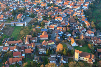 Oblique view of St. Bartholomew in Berg in the state Rhineland-Palatinate, Germany
