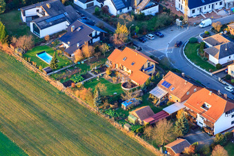 Drone recording of Roman Ring in Berg in the state Rhineland-Palatinate, Germany