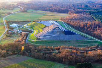 Landfill in Berg in the state Rhineland-Palatinate, Germany from above