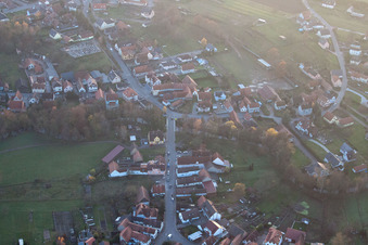 Scheibenhard in the state Bas-Rhin, France out of the air