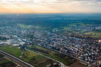 Behind the B36 in Durmersheim in the state Baden-Wuerttemberg, Germany