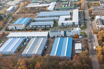 Aerial view of Stockfeldstr in the district Rauental in Rastatt in the state Baden-Wuerttemberg, Germany