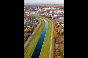 Course of the Murg at the Flößerbach in Rastatt in the state Baden-Wuerttemberg, Germany