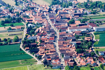Village view in the district Hayna in Herxheim bei Landau (Pfalz) in the state Rhineland-Palatinate