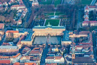 Aerial view of Residence Palace in Rastatt in the state Baden-Wuerttemberg, Germany