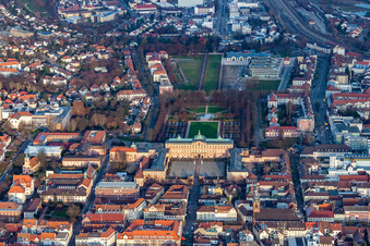 Residence Palace and Park in Rastatt in the state Baden-Wuerttemberg, Germany