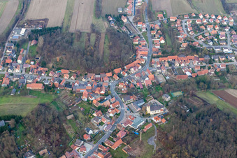 Drone image of Neewiller-près-Lauterbourg in the state Bas-Rhin, France