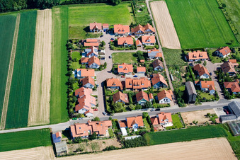 New development area in Geiersching in the district Hayna in Herxheim bei Landau in the state Rhineland-Palatinate, Germany