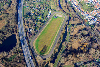 Knielinger horse racing track in the district Knielingen in Karlsruhe in the state Baden-Wuerttemberg, Germany