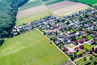 Aerial photograpy of Waldstr in Erlenbach bei Kandel in the state Rhineland-Palatinate, Germany