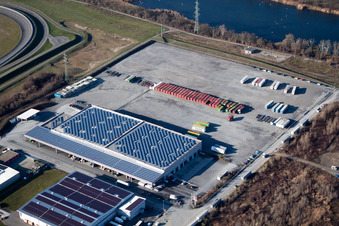 Building and production halls on the premises of Europack GmbH in the district Industriegebiet Woerth-Oberwald in Woerth am Rhein in the state Rhineland-Palatinate