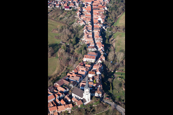 Old Town area and city center Hinterstaedtl Ludwigstrasse in Jockgrim in the state Rhineland-Palatinate