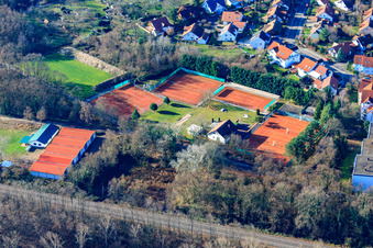 TC77 Jockgrim eV in Jockgrim in the state Rhineland-Palatinate, Germany from the drone perspective
