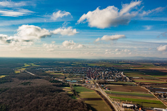 City view from the east in Kandel in the state Rhineland-Palatinate, Germany