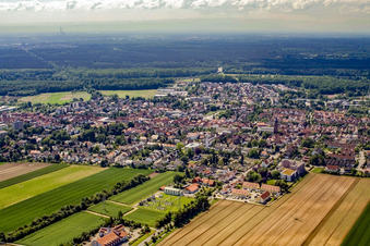 City from the north in Kandel in the state Rhineland-Palatinate, Germany