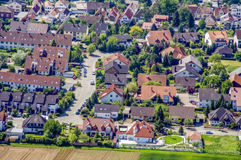 Aerial view of Castle Ring in Kandel in the state Rhineland-Palatinate, Germany