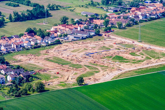 New development area Am Höhenweg under development in Kandel in the state Rhineland-Palatinate, Germany