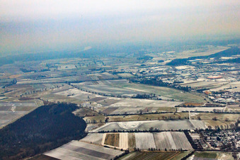 Aerial view of Airport in Hockenheim in the state Baden-Wuerttemberg, Germany