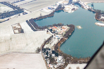 Aerial photograpy of Speyer, Deutschhof, Am Deutschewühl in Otterstadt in the state Rhineland-Palatinate, Germany