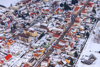 Aerial photograpy of Saarstr in Kandel in the state Rhineland-Palatinate, Germany
