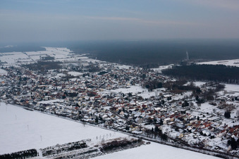 Aerial view of District Schaidt in Wörth am Rhein in the state Rhineland-Palatinate, Germany