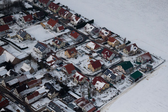 Seltzer Ring in the district Kleinsteinfeld in Niederotterbach in the state Rhineland-Palatinate, Germany out of the air