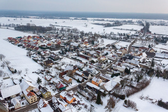 Village view in the district Kleinsteinfeld in Niederotterbach in the state Rhineland-Palatinate, Germany