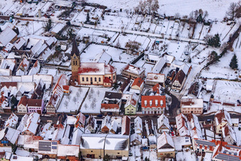 Church of St. Martin near Snow in Steinweiler in the state Rhineland-Palatinate, Germany