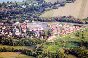 Aerial view of Lauterbourg in the state Bas-Rhin, France
