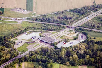 Border crossing B9 in Lauterbourg in the state Bas-Rhin, France