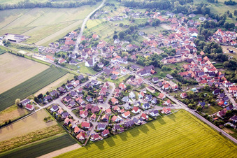 Aerial photograpy of Scheibenhardt in Scheibenhard in the state Bas-Rhin, France