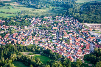 Aerial photograpy of Seltz in the state Bas-Rhin, France