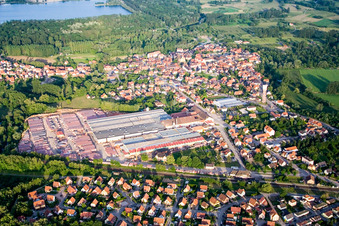 Seltz in the state Bas-Rhin, France from above