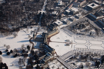 Lock in the district Innenstadt-West in Karlsruhe in the state Baden-Wuerttemberg, Germany out of the air