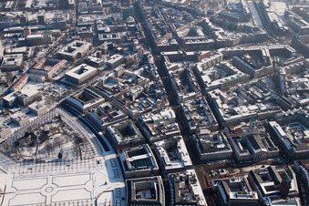 Pedestrians in the district Innenstadt-Ost in Karlsruhe in the state Baden-Wuerttemberg, Germany