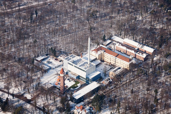 Aerial photograpy of State Majolica Manufactory in the district Innenstadt-West in Karlsruhe in the state Baden-Wuerttemberg, Germany