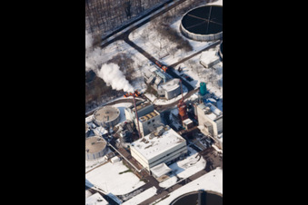 Neureut, sewage treatment plant in the district Knielingen in Karlsruhe in the state Baden-Wuerttemberg, Germany