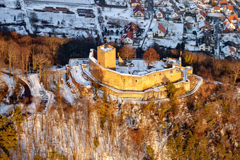 Ruins and vestiges of the former castle and fortress Burg Landeck in Klingenmuenster in the state Rhineland-Palatinate, Germany
