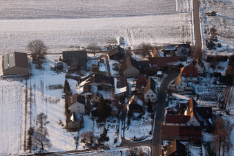 Aerial view of Kaplaneihof in the district Deutschhof in Kapellen-Drusweiler in the state Rhineland-Palatinate, Germany
