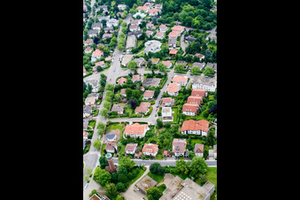 Aerial view of SW, Am Stangenacker in the district Südweststadt in Pforzheim in the state Baden-Wuerttemberg, Germany