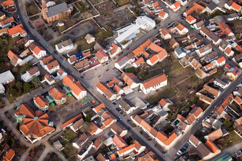Mayor's Office, Culture and Congress Center, Bürgerhaus Linkenheim-Hochstetten and Volksbank pur in the district Linkenheim in Linkenheim-Hochstetten in the state Baden-Wuerttemberg, Germany